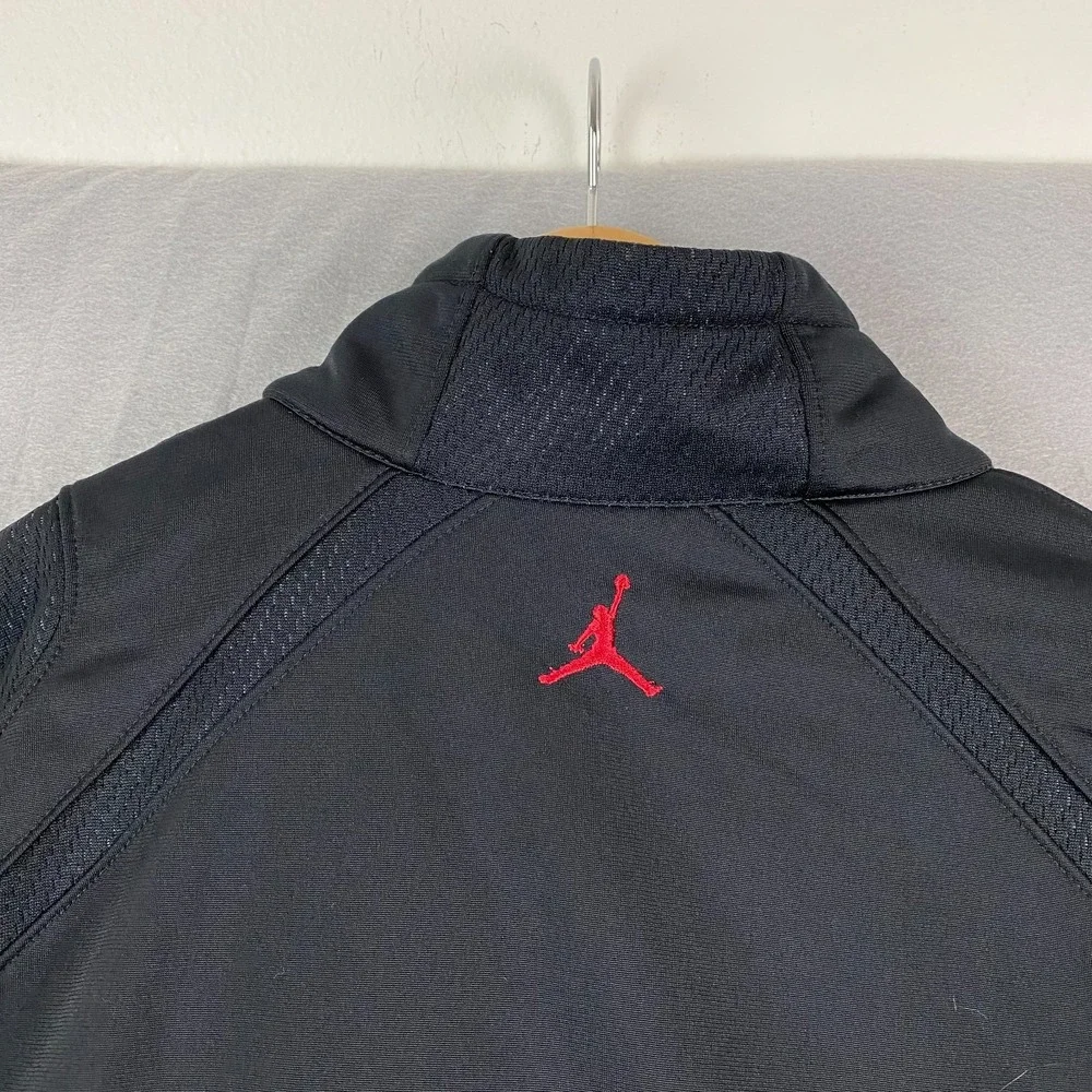 Jordan Jacket Mens XXL Full Zip Windbreaker black 356039-010 Jumpman Logo Rare